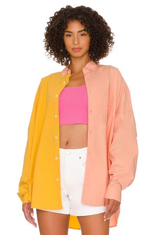 BLANCA Henrietta Shirt in Mango & Peach from Revolve.com | Revolve Clothing (Global)
