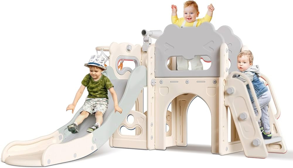 Babytronic Toddler Slide, 7 in 1 Kids Indoor Slide for Toddler 1-3, Indoor Outdoor Toddler Slide ... | Amazon (US)