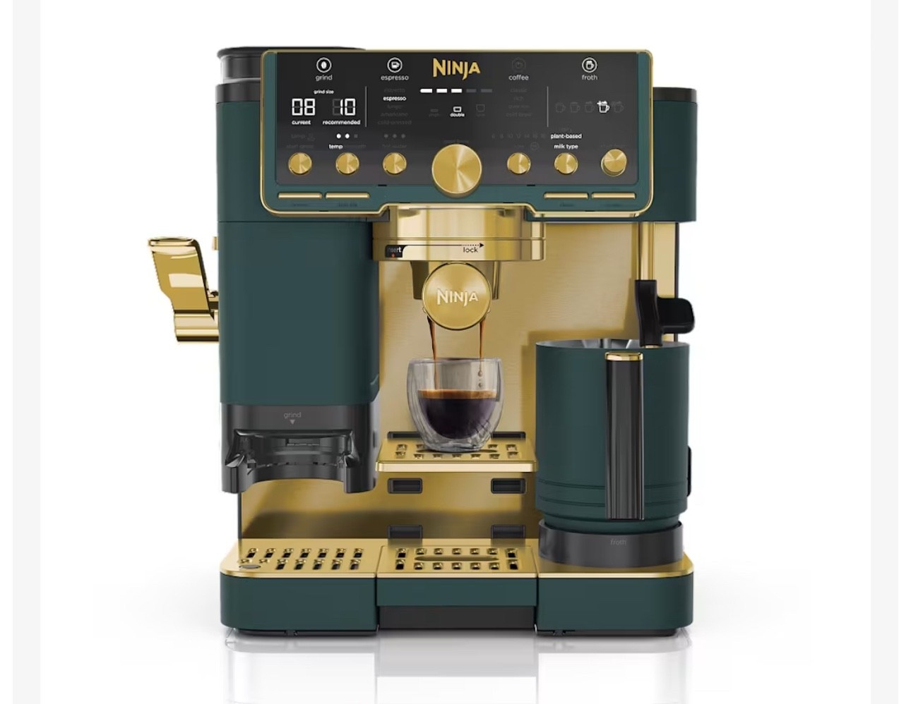 This new ninja luxe cafe machine is SO good. Love the emerald green so much 