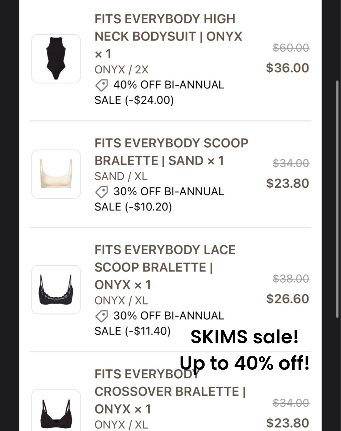 Whats in my SKIMS cart! They are currently having a MDW sale! Up to 40% off!

Skims sale // memorial day sale // skims bra sale

#LTKSaleAlert #LTKMidsize #LTKootd
