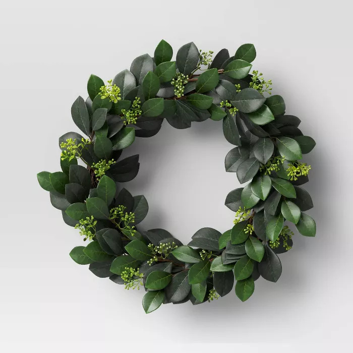 Seeded Green Wreath - Threshold™ | Target