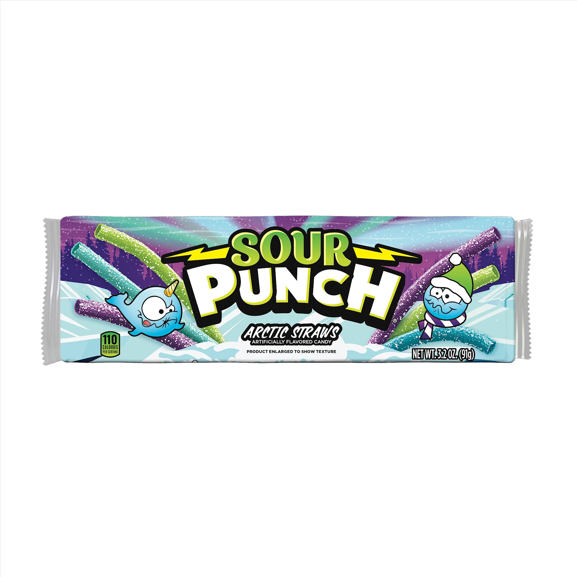 Sour Punch Arctic Straws Holiday Candy, 3.2oz Tray | Walmart (US)