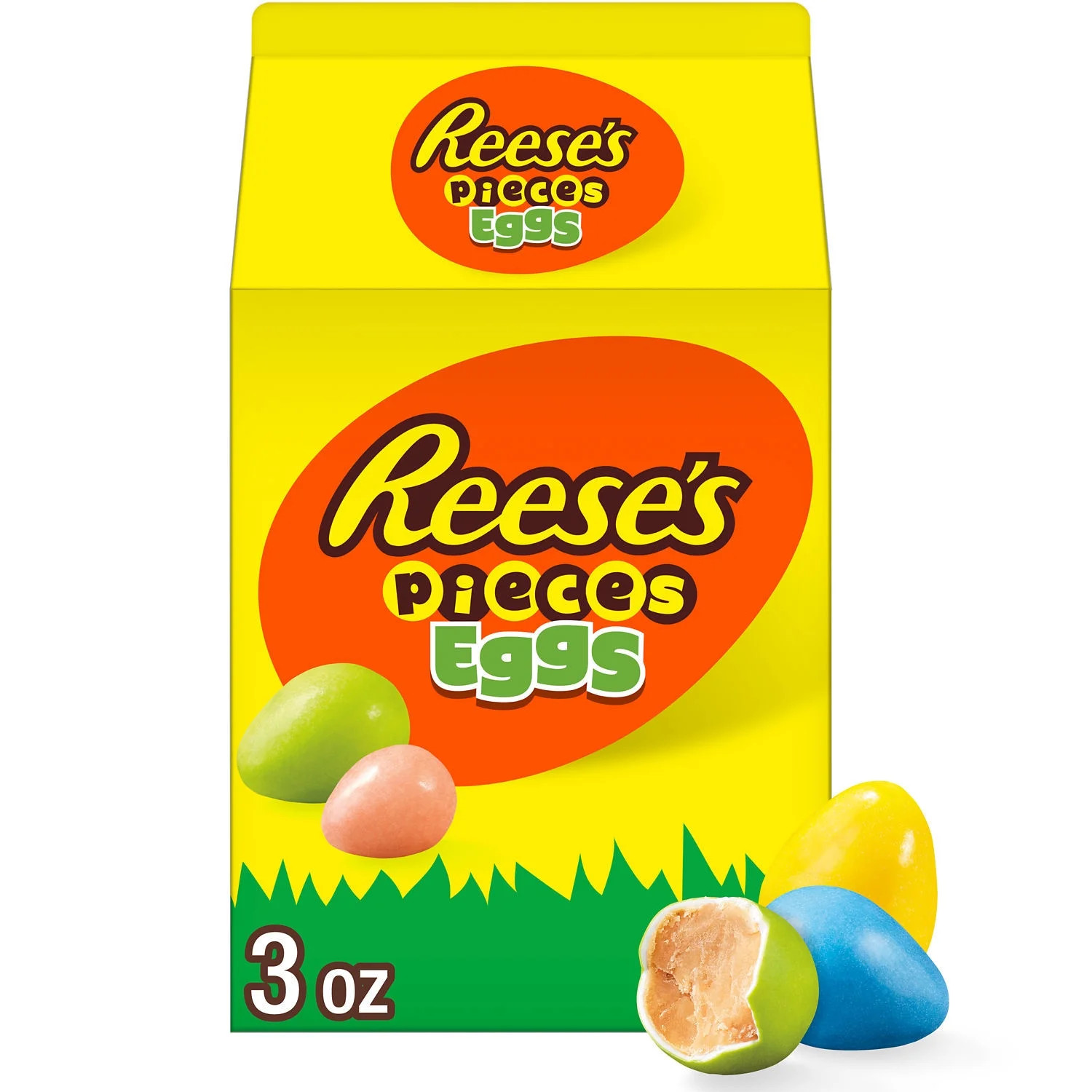 Reese's Pieces Peanut Butter Eggs Easter Candy, Carton 3 oz | Walmart (US)