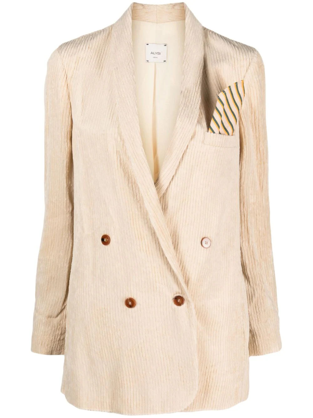 Alysi double-breasted corduroy blazer - Neutrals | Farfetch Global