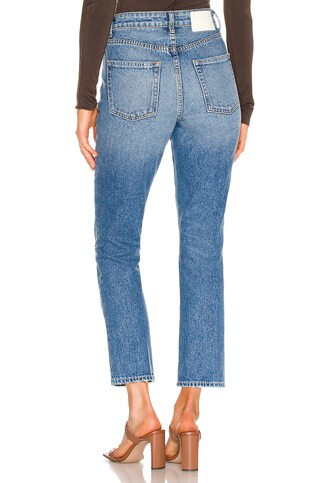 GRLFRND Karolina High Rise Straight Crop Jeans in Long Island from Revolve.com | Revolve Clothing (Global)