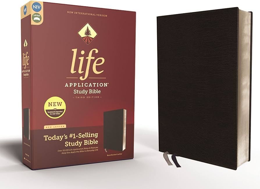 NIV, Life Application Study Bible, Third Edition, Bonded Leather, Black, Red Letter | Amazon (US)