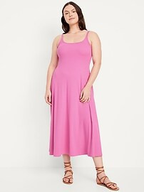 Fit & Flare Rib-Knit Maxi Dress | Old Navy (US)