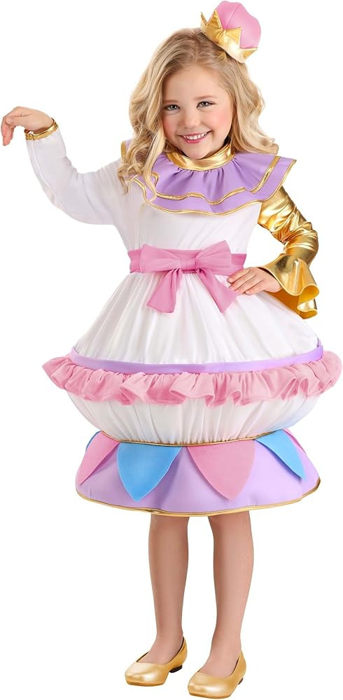 Girl's Disney Beauty and the Beast Mrs. Potts Toddler Costume, Dress with Hat and Collar | Amazon (US)
