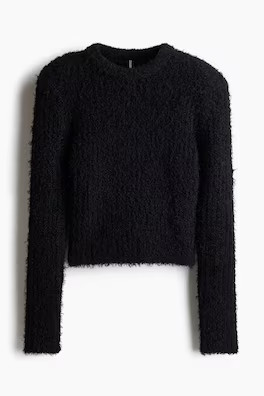 Flared Fluffy-Knit Skirt | H&M (US + CA)