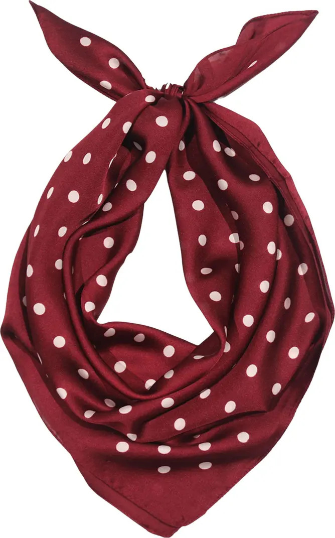 Satin Polka Dot Square Scarf | Nordstrom
