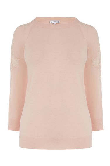 LACE INSERT JUMPER | Warehouse Fashions UK