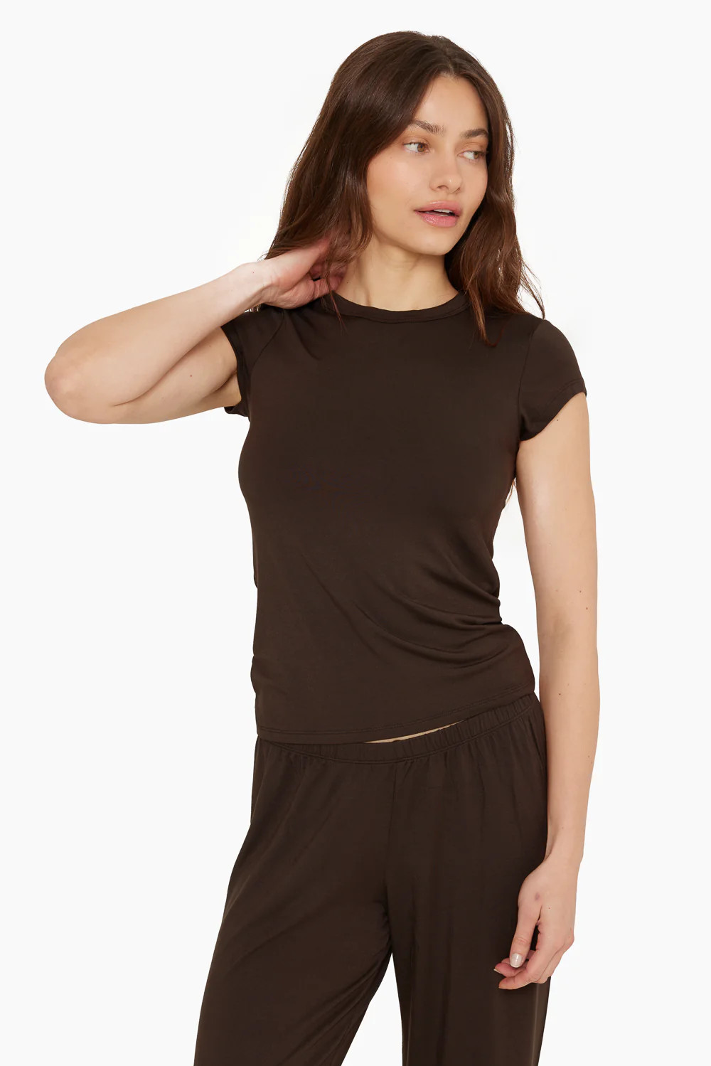 SLEEP JERSEY GIRLFRIEND TEE - ESPRESSO | SET Active