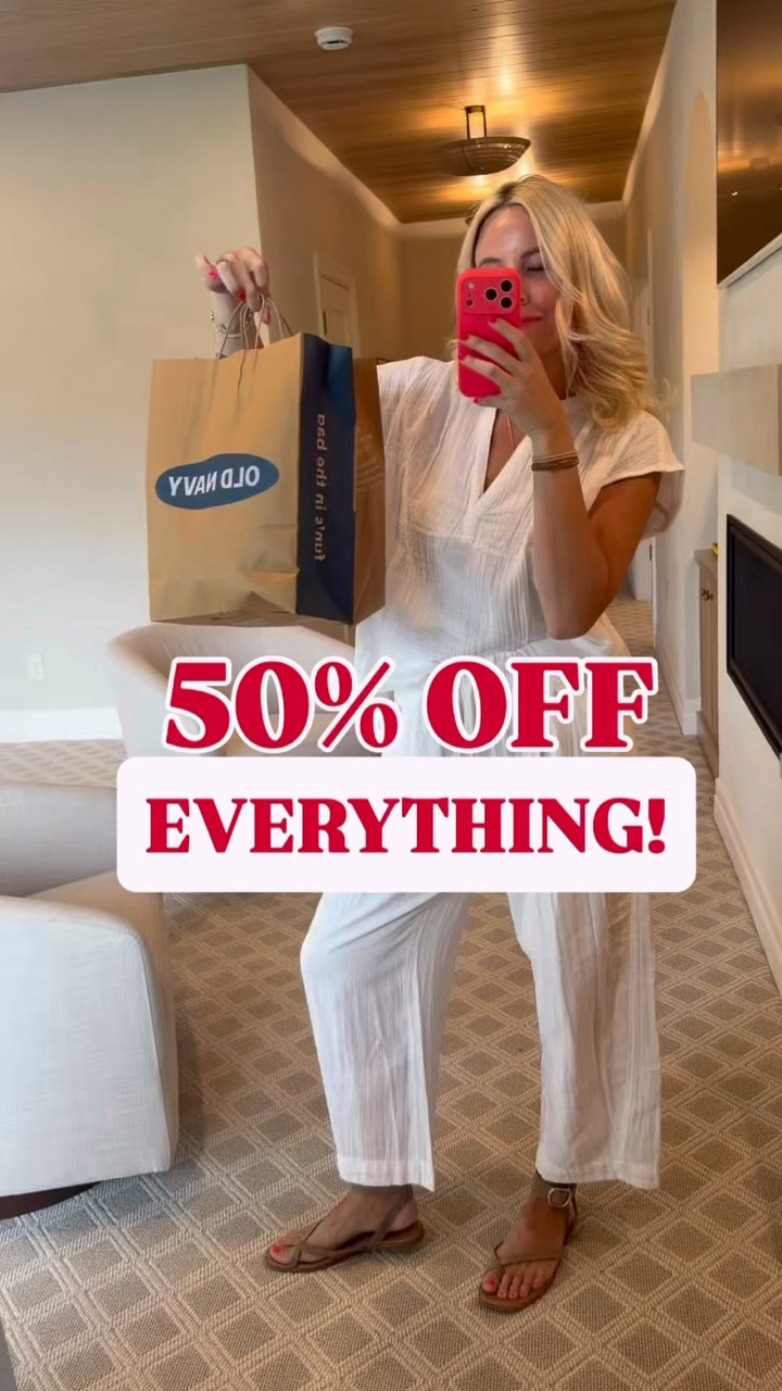 50% off everything at old navy! 

#LTKmomlife #LTKootd #LTKgrwm