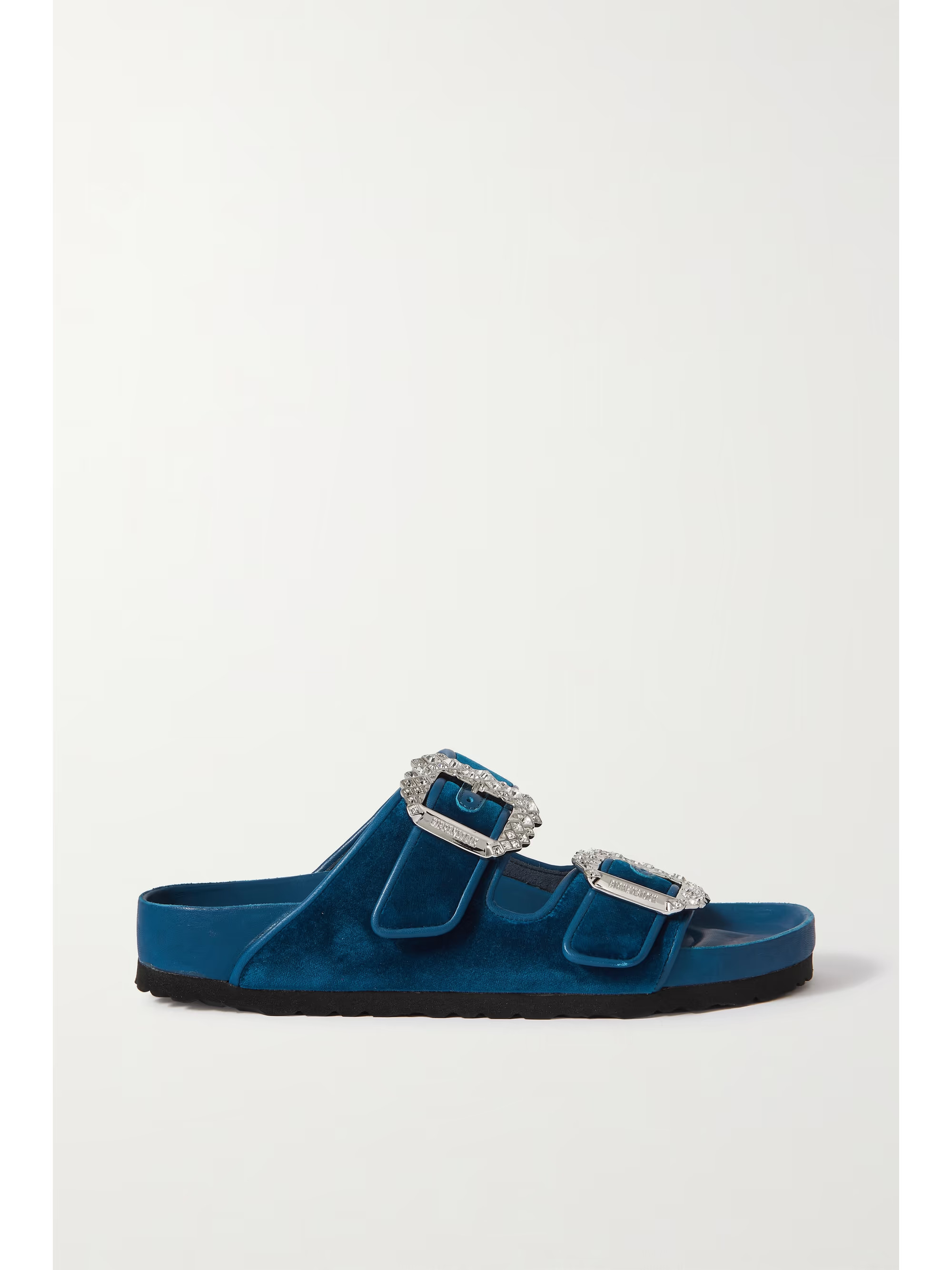Blue + Manolo Blahnik Arizona crystal-embellished velvet sandals | BIRKENSTOCK 1774 | NET-A-PORTE... | NET-A-PORTER (US)