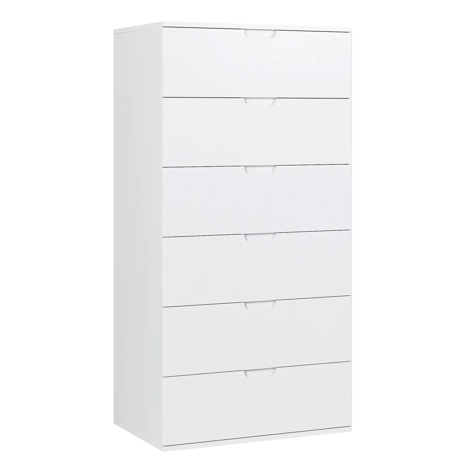 Homfa 6 Drawers Dresser, 47"H White Dresser, Modern Chest with Drawer for Bedroom - Walmart.com | Walmart (US)
