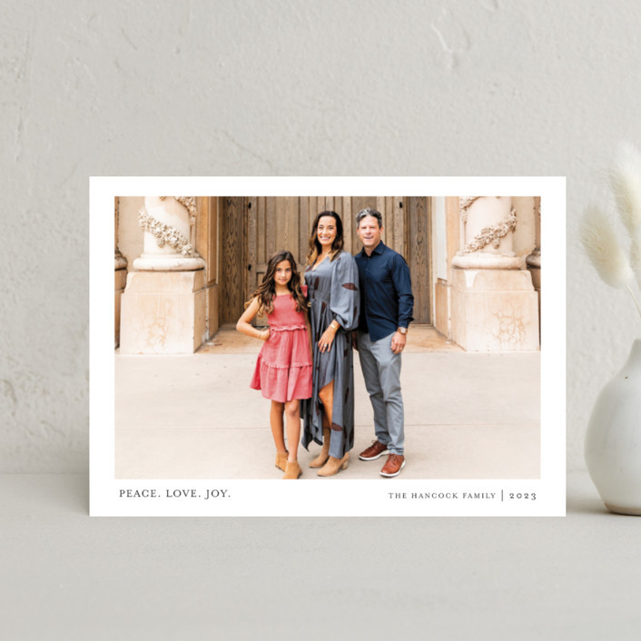 "Tiny Blessings" - Customizable Holiday Postcards in Black by That Girl Press. | Minted