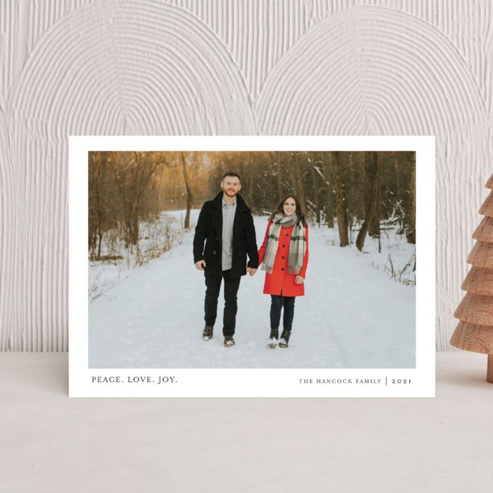 "Tiny Blessings" - Customizable Holiday Postcards in Black by That Girl Press. | Minted