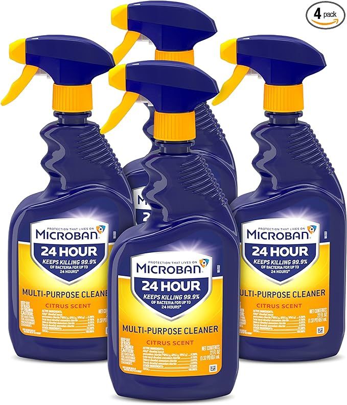 Microban Disinfectant Spray, 24 Hour Sanitizing and Antibacterial Spray, All Purpose Cleaner, Cit... | Amazon (US)