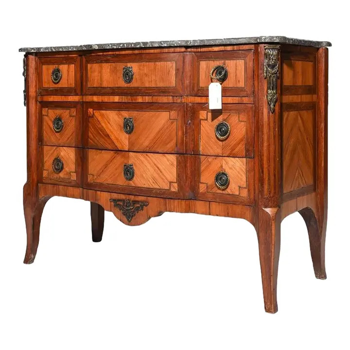 18th Century Louis XVI Marble Top Commode | Chairish