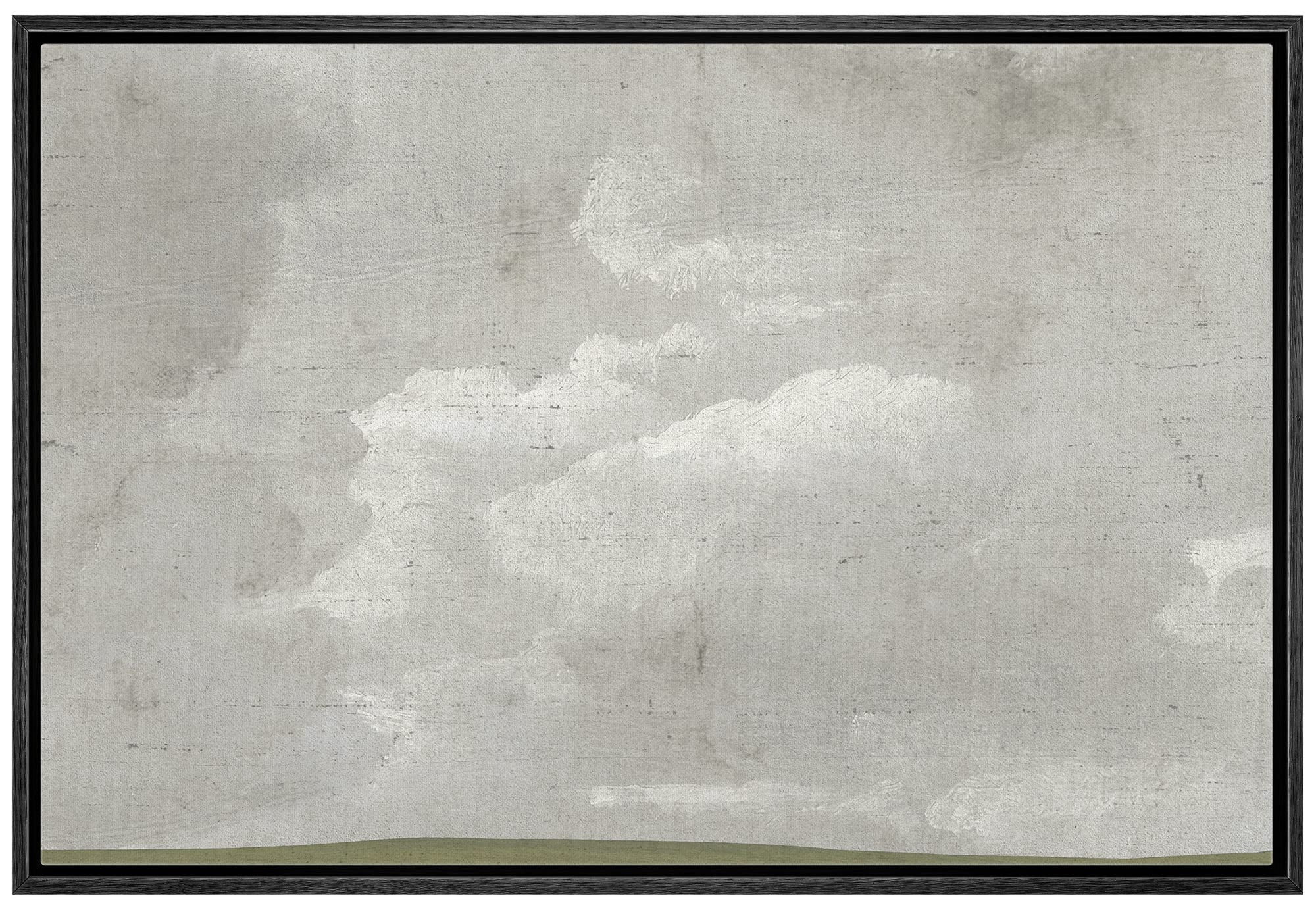 MUDECOR Framed Canvas Print Wall Art Gray & White Cloud Collage Nature Wilderness Illustrations M... | Amazon (US)