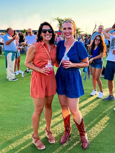 Country concert chic // Chic romper with an elastic waist is perfect for any afternoon/evening outdoor event #countryconcert

#LTKstyletip #LTKSeasonal #LTKshoecrush