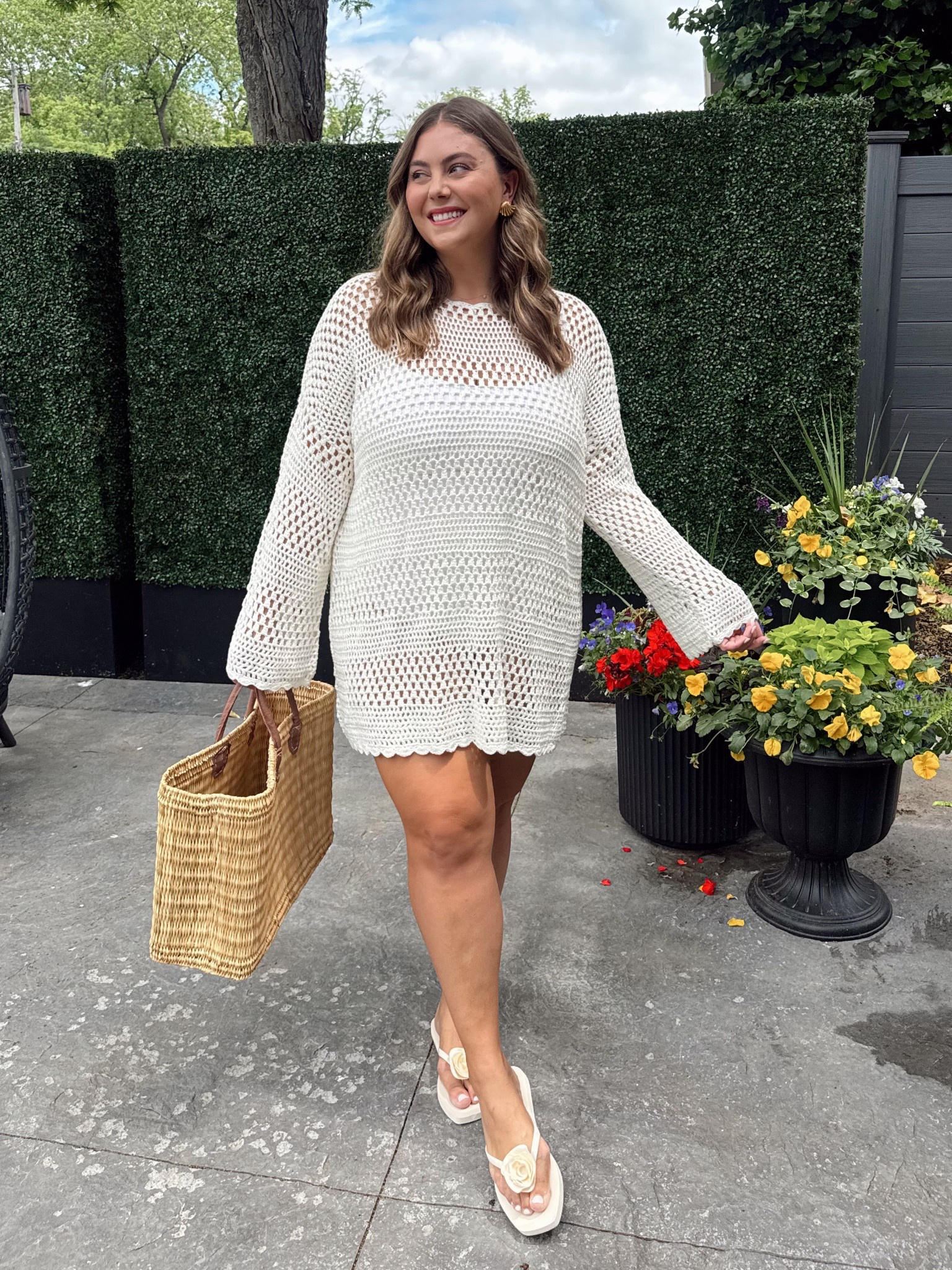 Wearing size 1X in coverup & 16 in swimsuit - sharing similar styles. Use CARALYNM at Cakes Body. 

Vacation outfit, pool outfit, beach outfit, summer outfit, swim outfit, swimsuits 

#LTKMidsize #LTKStyleTip #LTKSwim