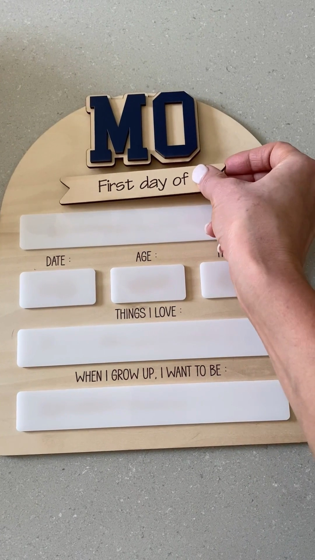 First Day of School sign for the kids ✏️📓 I now have this for both my boys! It has velcro attachments and you can switch the first day and last day. You can personalize the name, color and font 👍🏼

Back to school must haves, first day of school sign, last day of school sign, school year, first day of school

#LTKmomlife #LTKKids #LTKSeasonal