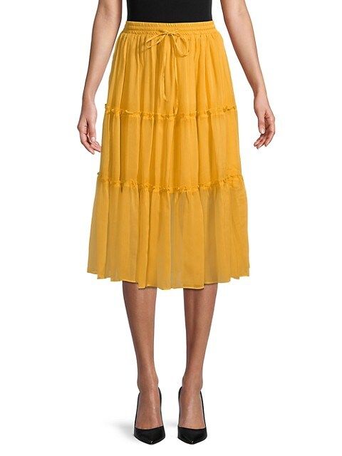 Tiered Tie-Waist Skirt | Saks Fifth Avenue OFF 5TH (Pmt risk)