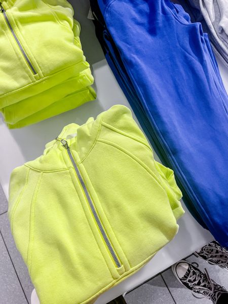 Love these neon, Lululemon scuba hoodie and sweats for transitioning from spring to summer with these bright fun colors  

#LTKU #LTKFind #LTKfit