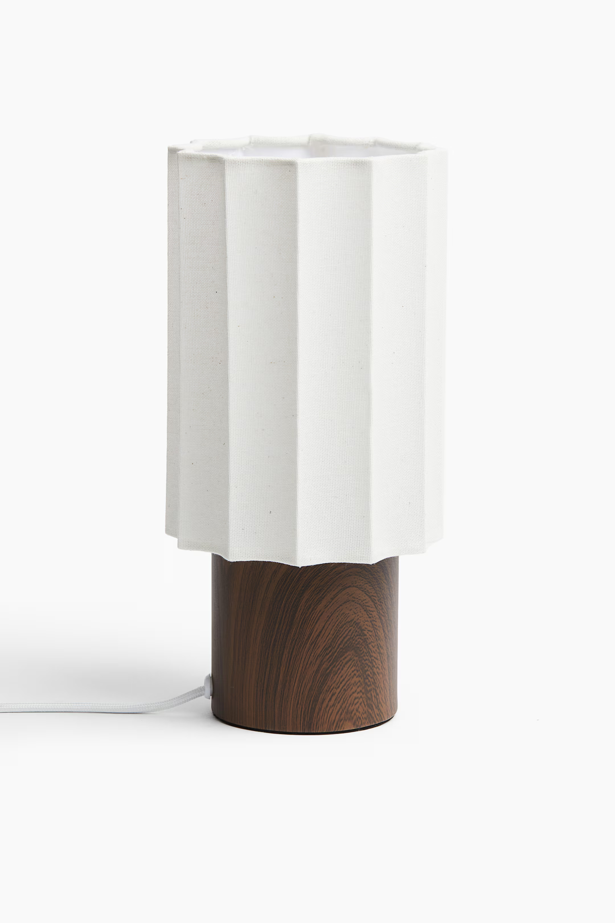 Lampe de table en lin mélangé - Marron/blanc - Home All | H&M FR | H&M (FR, IT, ES, PT, BE)