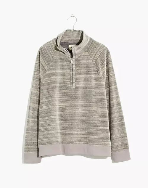 MWL Velour Space-Dyed Half-Zip Sweatshirt | Madewell