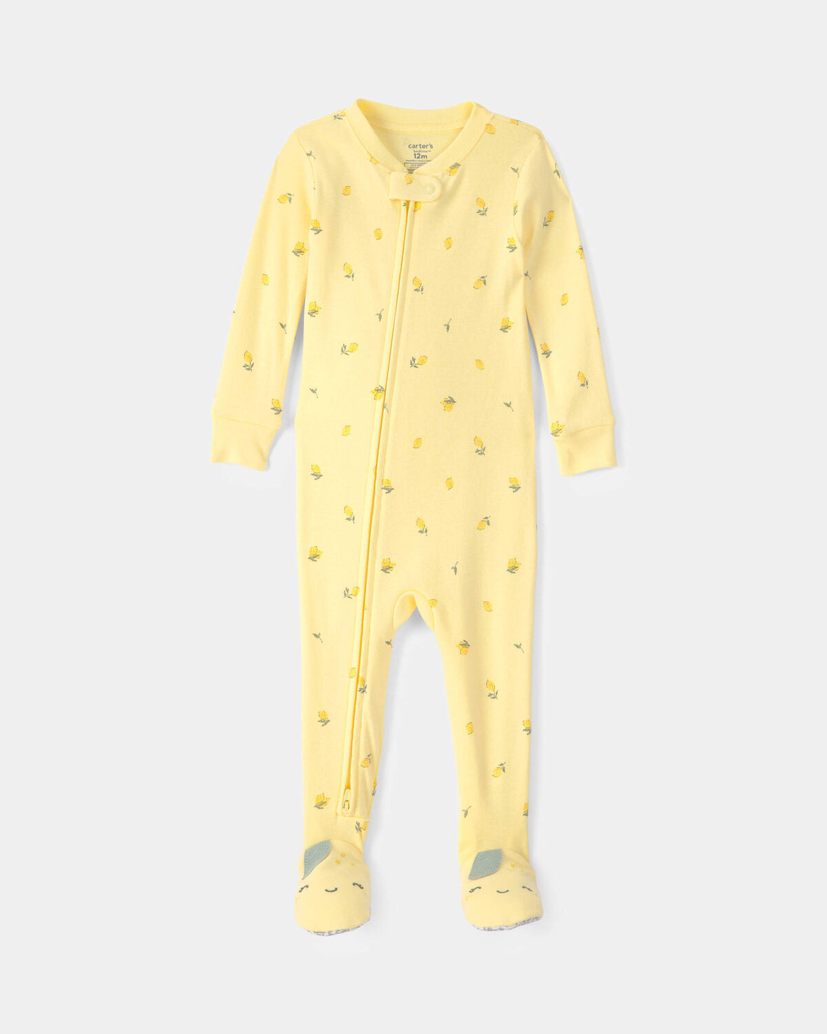 Toddler Lemon 100% Cotton Snug Fit 1-Piece Pajama - Yellow | Carter's | Carter's Inc