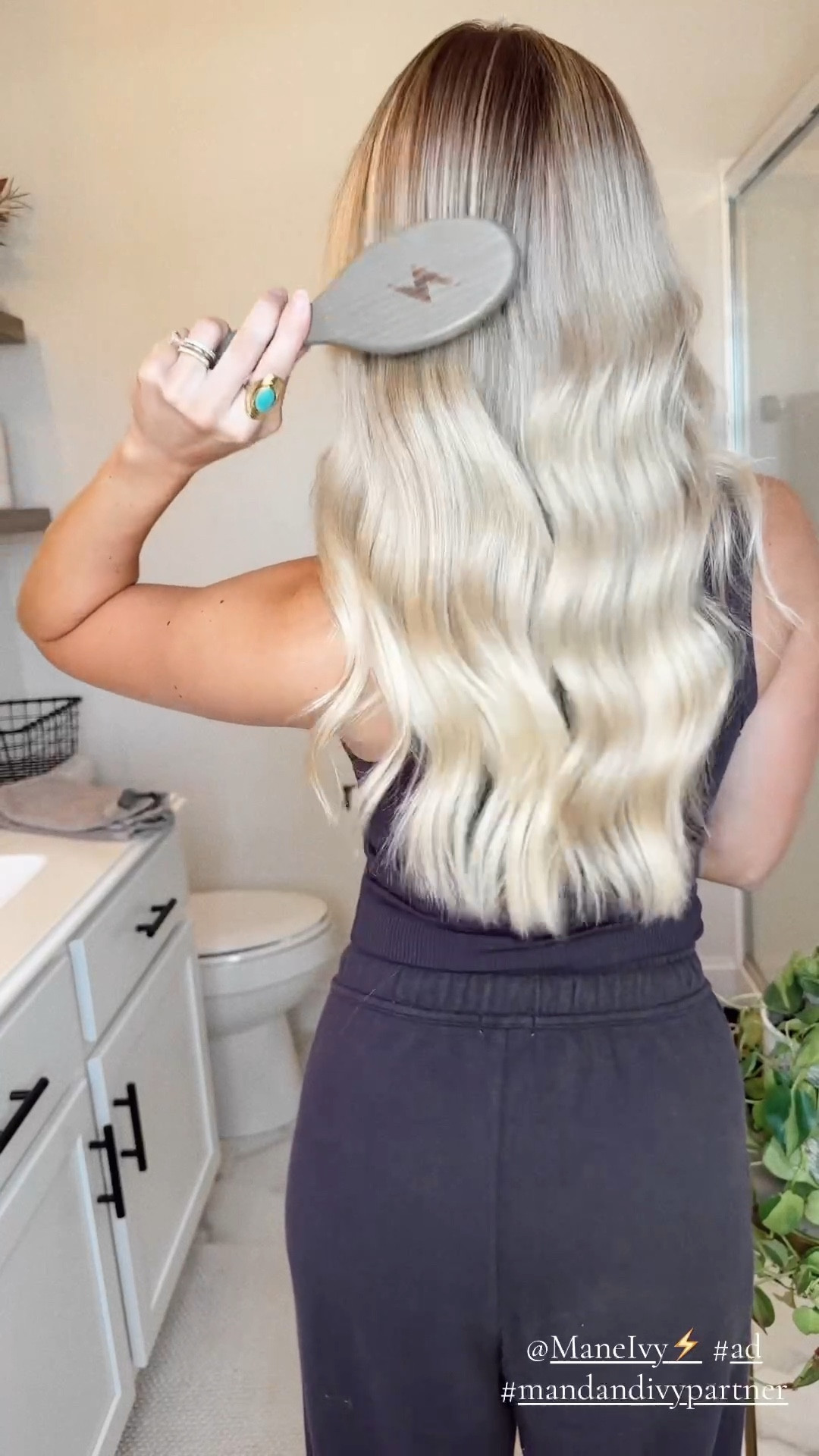 @mane_vy #mandivy #ad 👢✨🎀🪮

I’ve been obsessed with this combo lately—Mane Ivy’s Total Package Hair Elixir Serum and their Daily Wood Brush. #ad

The serum is super lightweight and water-based, so it hydrates, smooths, and adds shine without ever feeling heavy. I love using it before I style, for a midday refresh, or even as an overnight treatment. And this brush? Game-changer. It glides through wet or dry hair without snagging and gives the best scalp massage while it detangles. Plus, it’s so pretty it basically doubles as bathroom decor. I linked both of these for you on my LTK so you can grab them and see for yourself—your hair will thank you!
