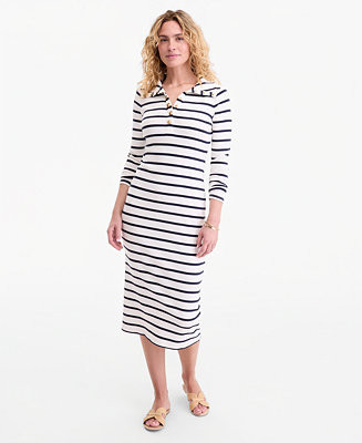 Women's Striped Sailor Knit Midi Dress, Macy's Exclusive | Macy's