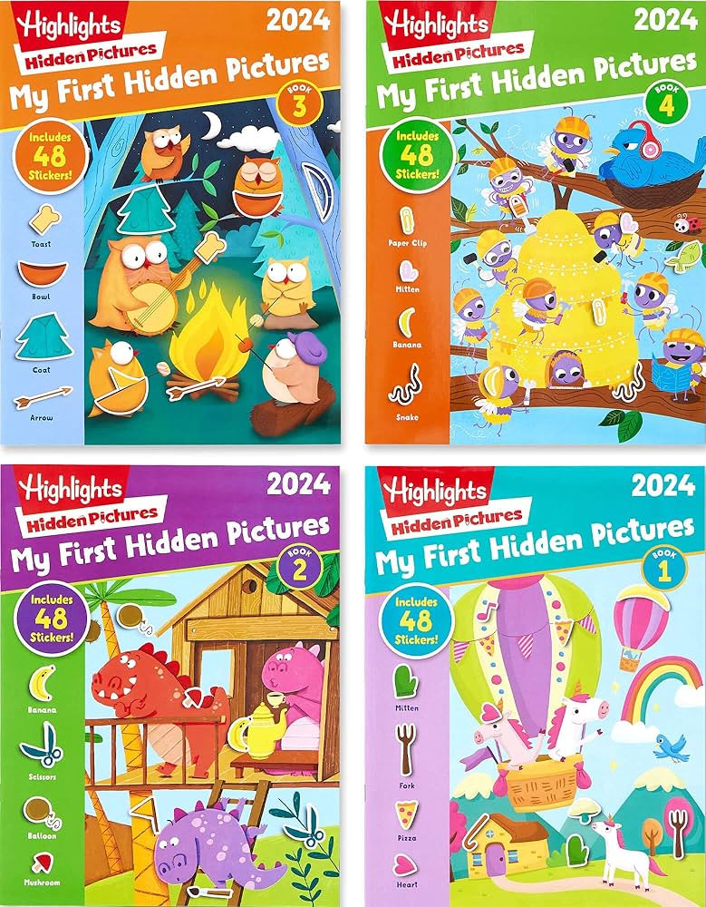 Highlights My First Hidden Pictures 2024 Activity Books for Kids Ages 3-6, 4-Book Set of Travel-F... | Amazon (US)