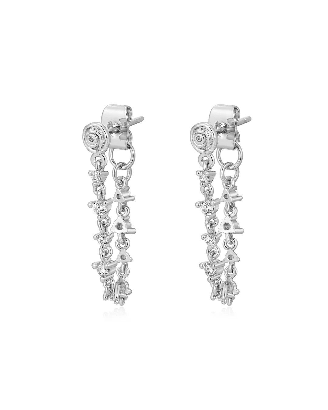 Rosette Ballier Studs- Silver | Luv Aj