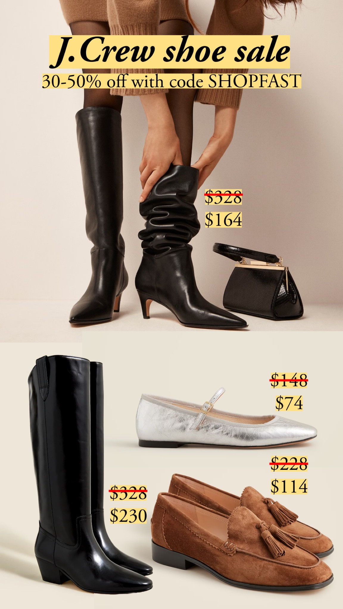 J.Crew is doing a flash sale on shoes with code SHOPFAST!



IMPORTANT: In the spazzolato leather, I’m sticking with black. The other colors have too even a finish, and they look downmarket as a result imo  

#LTKShoeCrush #LTKFallSale #LTKFindsUnder100