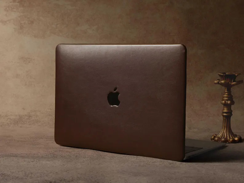 Elegant Brown Leather Print Case, Retro Hard Case for Macbook Air 11/12/13/15 Pro 14/16, All New ... | Etsy (Global)