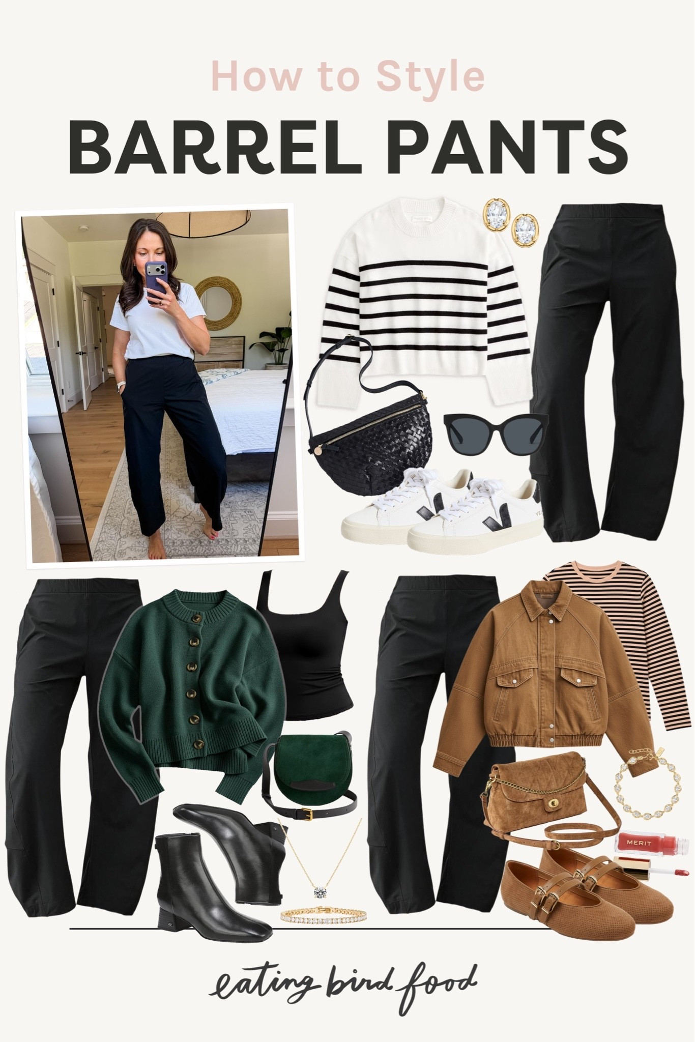 How to style barrel pants. Trending fall fashion. Amazon black barrel pants. Amazon fashion. Amazon viral barrel pants for fall.
