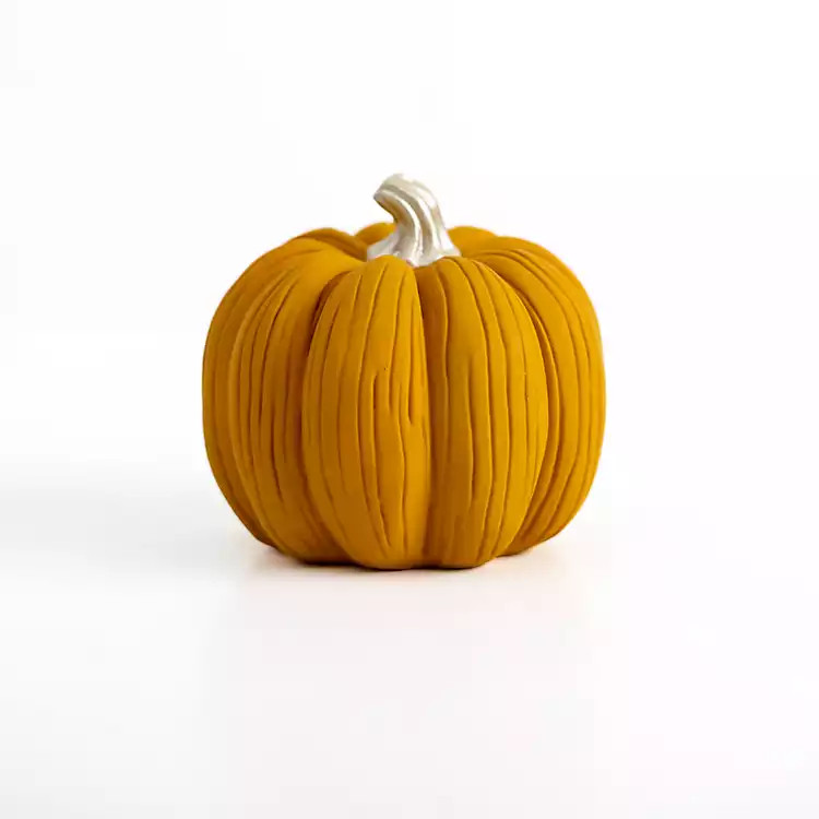 Chalky Ochre and Gold Pumpkin Statue | Kirkland's Home