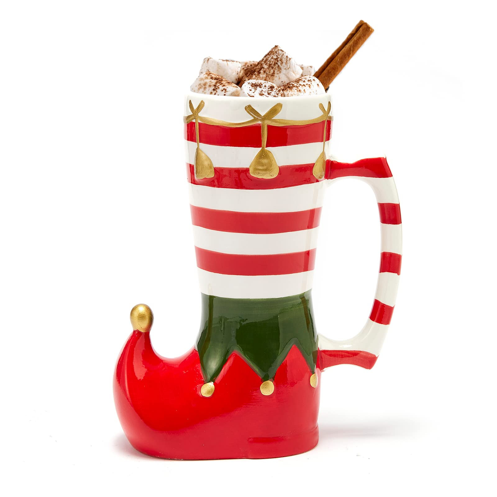 GUTE Christmas Elf Boot Mug Large Ceramic Christmas Mug for Coffee, Cocoa, Wine, Eggnog and More ... | Amazon (US)
