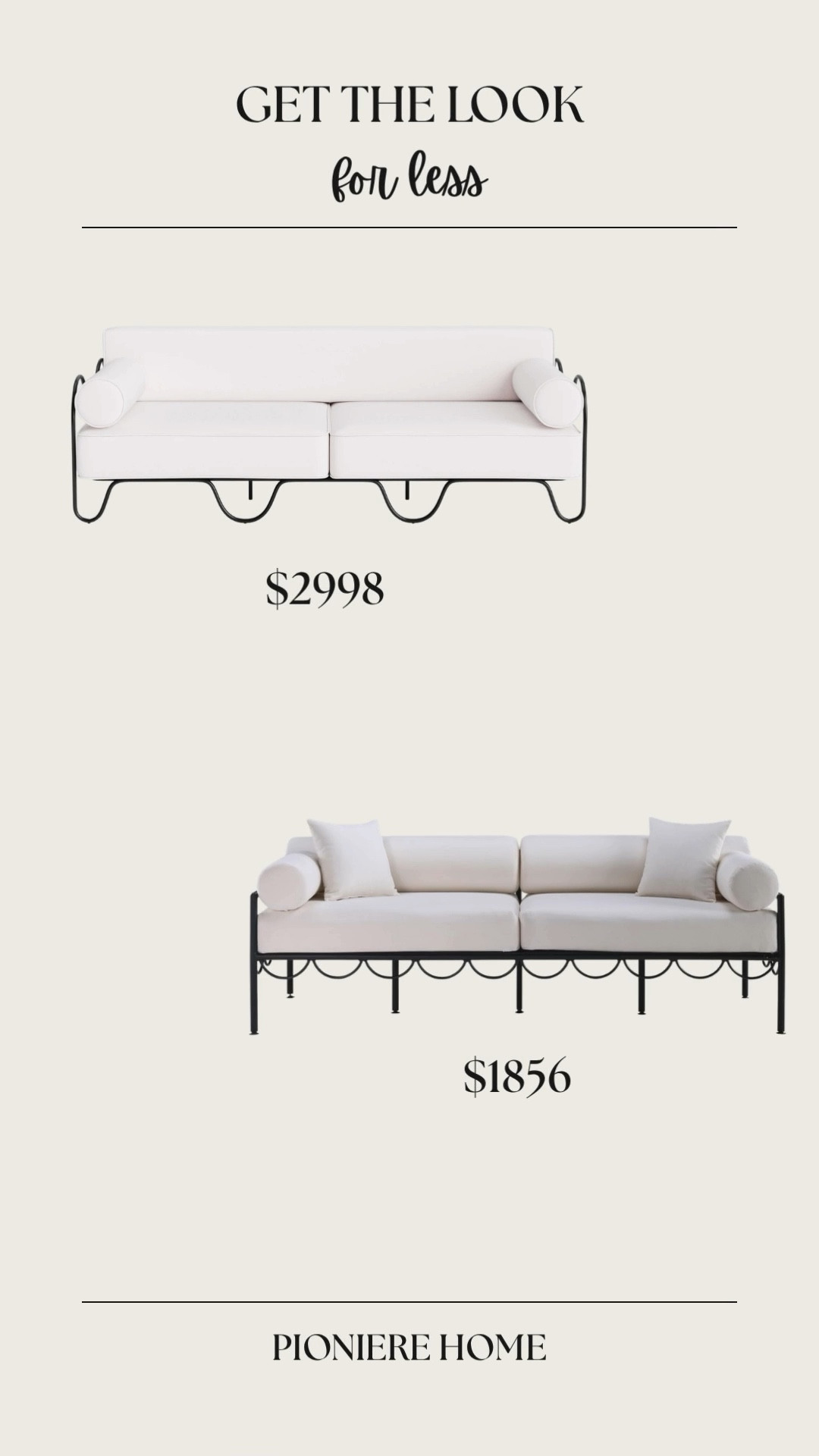 Get the look for less outdoor sofa. Black iron outdoor sofa, modern sofa, black and white, Lulu & Georgia dupe, designer look for less #furnituredupe

#LTKHome #LTKSeasonal