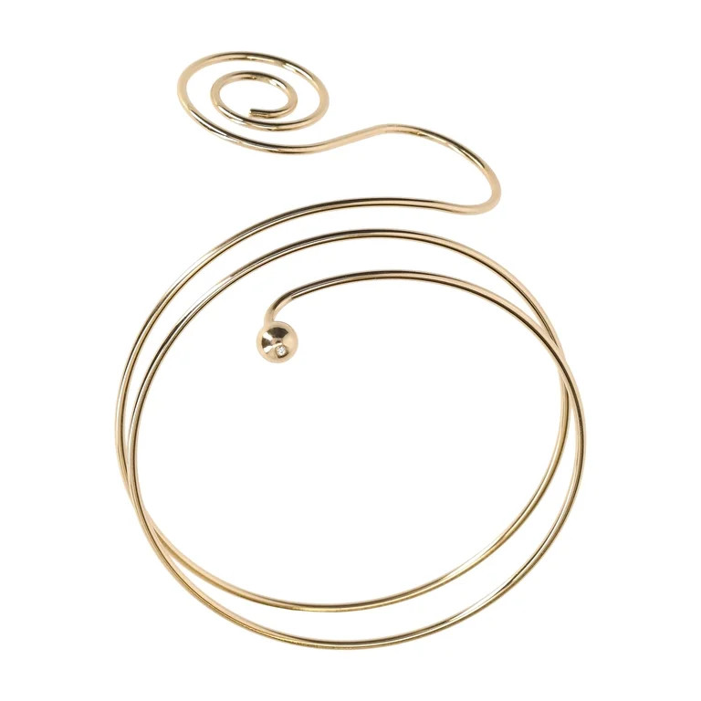 No Boundaries Women's Gold Tone Arm Cuff Bracelet | Walmart (US)