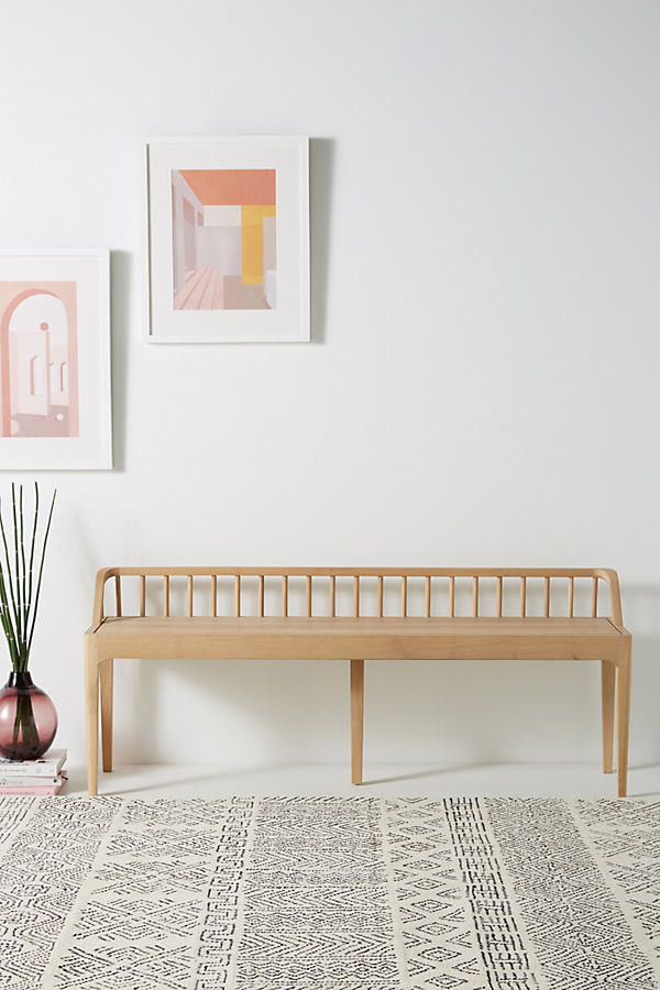 Oak Spindle Bench By Ethnicraft in Beige | Anthropologie (US)
