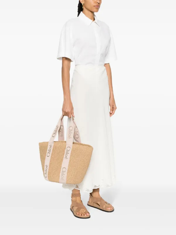 Chloé Large Woody Tote Bag | Neutrals | FARFETCH ES | Farfetch Global