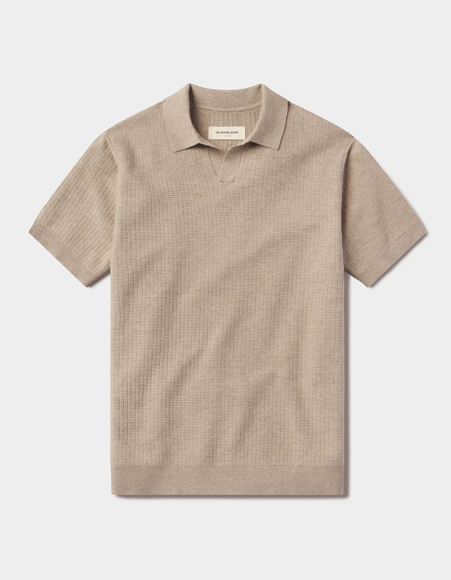 Breezeknit Polo in Flax | The Normal Brand