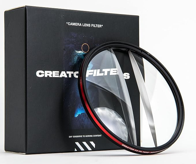 Double Glass Split Diopter Lens Filter | Blur Zoom Center Filter for DSLR Cameras | Special Effec... | Amazon (US)
