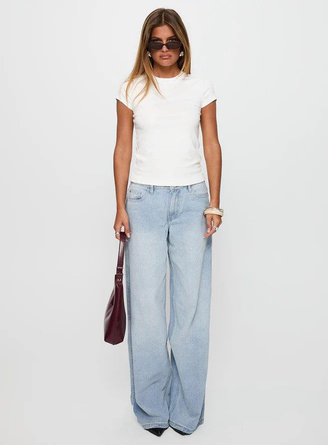 Prestige Longline Baby Tee Ivory | Princess Polly US