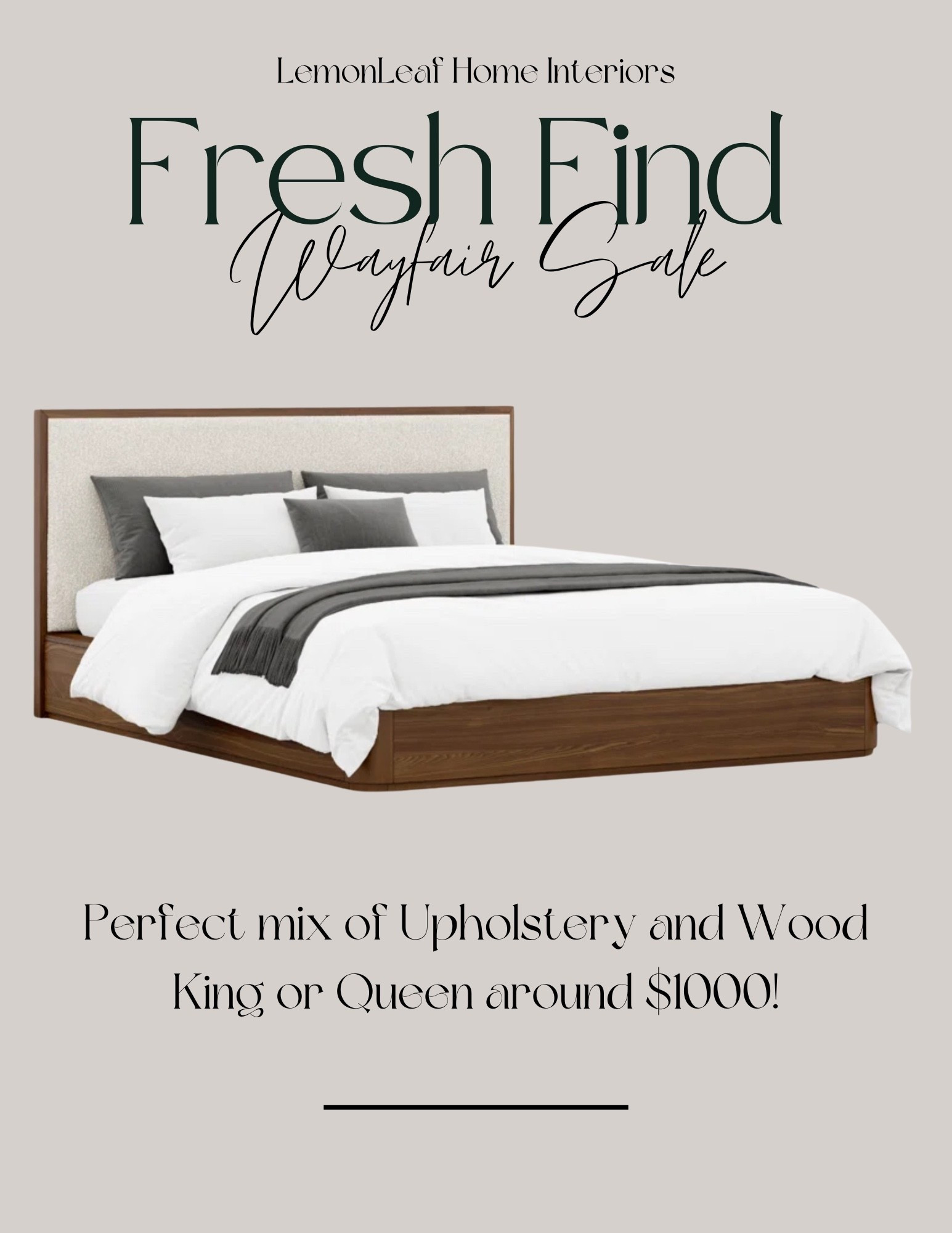 On sale! Grab this mixed material bed at a great price! @Wayfair

#LTKHome #LTKSaleAlert #LTKSeasonal