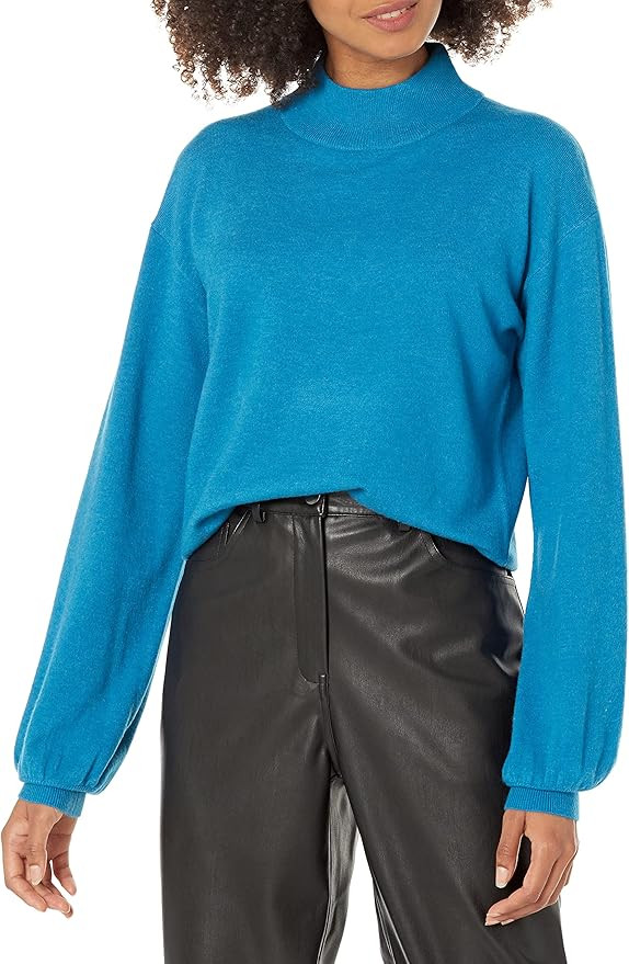 The Drop Suéter Jaclyn con cuello alto falso y espalda recortada para mujer | Amazon (US)